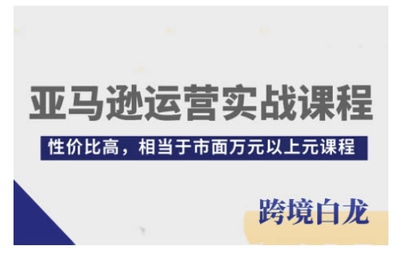 亚马逊运营实战课程，亚马逊从入门到精通，性价比高，相当于市面万元以上元课程-轻创网