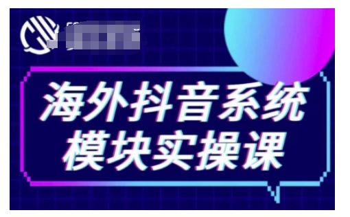 海外抖音Tiktok系统模块实操课，TK短视频带货，TK直播带货，TK小店端实操等-轻创网