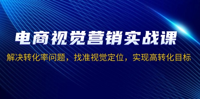 电商视觉营销实战课，解决转化率问题，找准视觉定位，实现高转化目标-轻创网