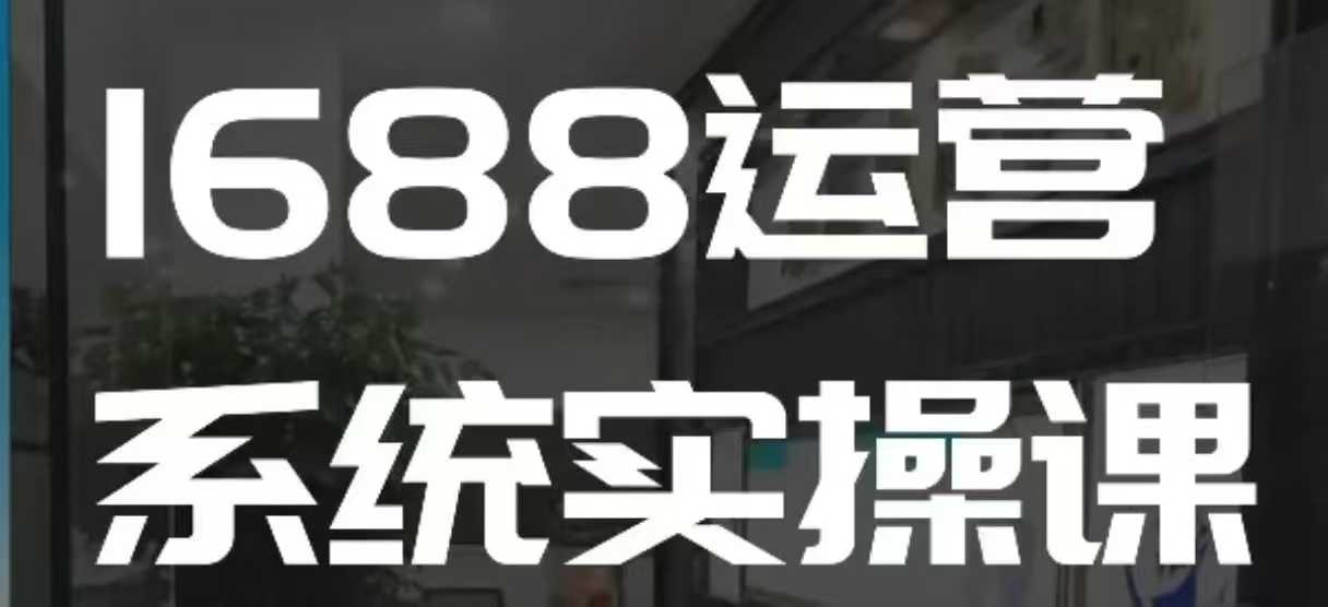 1688高阶运营系统实操课，快速掌握1688店铺运营的核心玩法-轻创网