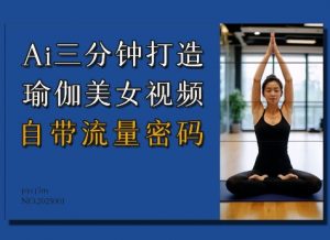 Ai3分钟打造瑜伽美女视频，自带流量密码-轻创网