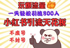 小红书引流天花板，玩爆流量，一天轻松引流300人，安全操作-轻创网