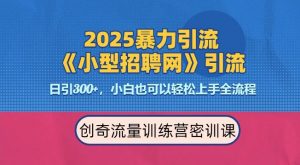 2025最新暴力引流方法,招聘平台一天引流300+,日变现多张,专业人士力荐-轻创网