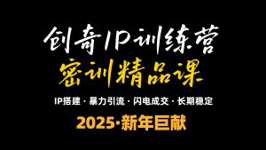 2025年“知识付费IP训练营”小白避坑年赚百万，暴力引流，闪电成交-轻创网
