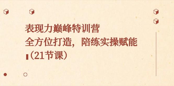 表现力巅峰特训营，全方位打造，陪练实操赋能（21节课）-轻创网