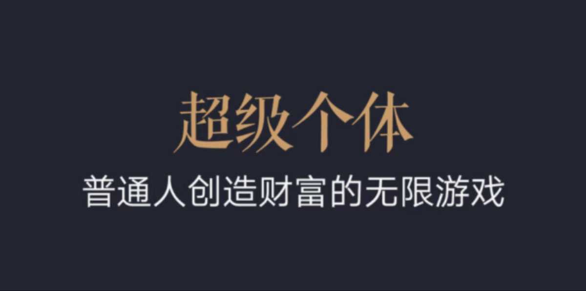 超级个体：2024-2025翻盘指南，普通人创造财富的无限游戏-轻创网