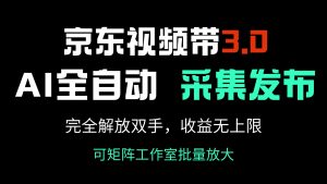京东视频带货3.0，Ai全自动采集＋自动发布，完全解放双手，收入无上限...-轻创网