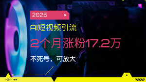 2025AI短视频引流，2个月涨粉17.2万，不死号，可放大-轻创网
