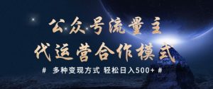公众号流量主代运营  多种变现方式 轻松日入5张【揭秘】-轻创网