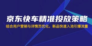 京东快车精准投放策略，结合用户营销与详情页优化，新品快速入池引爆流量-轻创网