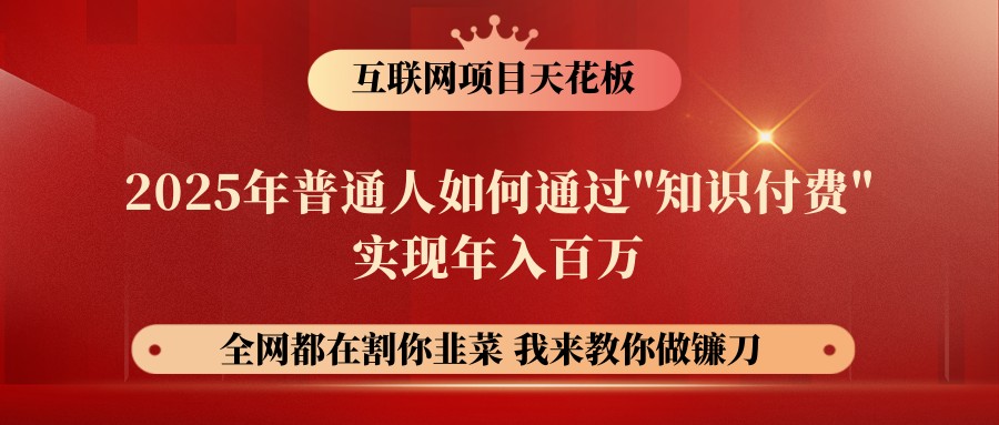 网创项目终点站-镰刀训练营超级IP合伙人，25年普通人如何通过“知识付费”年入百万-轻创网
