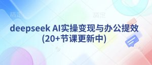 deepseek AI实操变现与办公提效(20+节课更新中)-轻创网