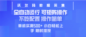 最新沃尔玛平台采集 全自动运行 可矩阵单机实测500+ 操作简单-轻创网