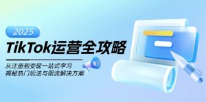 TikTok运营全攻略，从注册到变现一站式学习，揭秘热门玩法与限流解决方案-轻创网