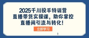 2025千川投手特训营：直播带货实操课，助你掌控直播间引流与转化！-轻创网