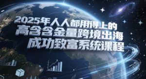 2025年人人都用得上的高含金量跨境出海成功致富系统课程-轻创网