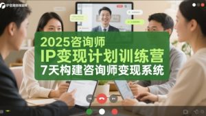 2025咨询师IP变现计划训练营，7天构建咨询师变现系统-轻创网