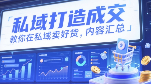 私域打造成交，教你在私域卖好货，内容汇总-轻创网