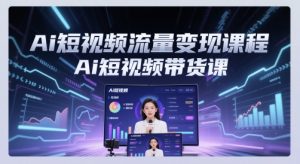 Ai短视频流量变现课程，Ai短视频带货课-轻创网