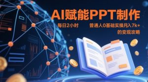 AI赋能PPT制作，每日2小时，普通人0基础实操月入7k+ 的变现攻略-轻创网