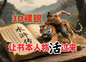 书本人物裸眼3D视频，新的玩法，流量超猛，保姆级教程-轻创网