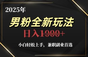 2025年男粉全新玩法，小白轻松上手，兼职副业首选，轻轻松松日入1k+-轻创网