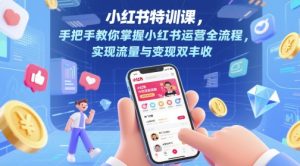 小红书特训课，手把手教你掌握小红书运营全流程，实现流量与变现双丰收-轻创网