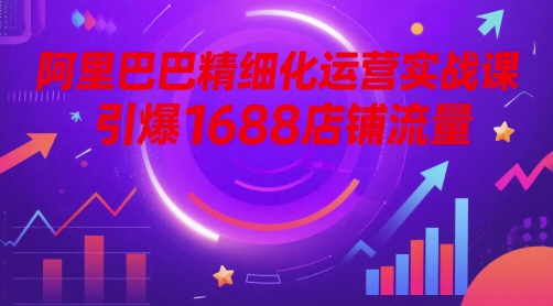 阿里巴巴精细化运营实战课，引爆1688店铺流量-轻创网