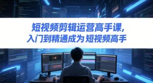 短视频剪辑运营高手课，入门到精通成为短视频高手-轻创网