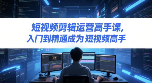 短视频剪辑运营高手课，入门到精通成为短视频高手-轻创网