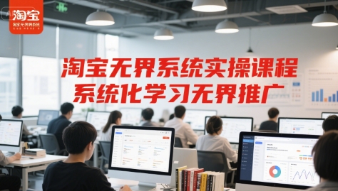 淘宝无界系统实操课程，系统化学习无界推广-轻创网