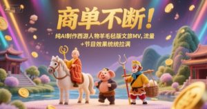 商单不断！纯AI制作西游人物羊毛毡版文旅MV，流量+节目效果统统拉满-轻创网