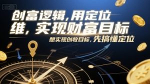 创富逻辑，用定位思维实现财富目标，想实现创收目标，先搞懂定位-轻创网