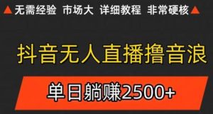 抖音无人直播6.0 简单无脑可矩阵 每天两小时轻松躺赚500+-轻创网