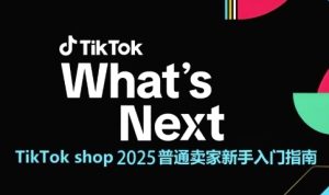 TikTok shop 2025普通卖家新手入门指南，助新手快速掌握从0到1的跨境电商运营逻辑-轻创网