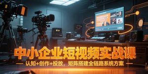 中小企业短视频实战课，认知+创作+投放，矩阵搭建全链路系统方案-轻创网