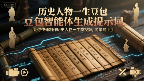历史人物一生豆包智能体生成提示词，让你快速制作历史人物一生类视频，简单易上手-轻创网