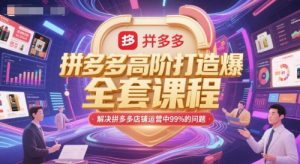 拼多多高阶打造爆款全套课程，解决拼多多店铺运营中99%的问题-轻创网