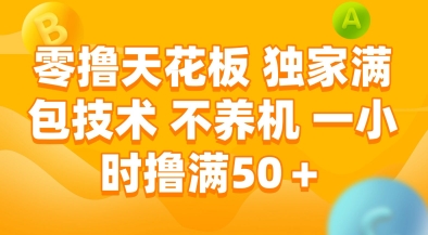 零撸天花板，独家满包技术，不用养机，一小时撸满50+，收益稳定【揭秘】-轻创网