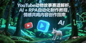 YouTube动物故事赛道解析，AI+RPA自动化制作教程，情感共鸣内容创作指南-轻创网