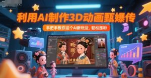 利用AI制作3D动画甄嬛传，流量爆了，手把手教你这个AI新玩法，轻松涨粉-轻创网