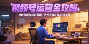2025视频号运营全攻略，推流机制加短剧剪辑，从养号到日销34万实战-轻创网