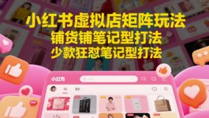 小红书虚拟店矩阵玩法，铺货铺笔记型打法，少款狂怼笔记型打法(更新)-轻创网