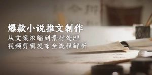 爆款小说推文制作,从文案浓缩到素材处理,视频剪辑发布全流程解析-轻创网