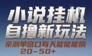 小说自撸新玩法 — 亲测单窗口每天能搞 20-50+，支持矩阵化批量操作【揭秘】-轻创网