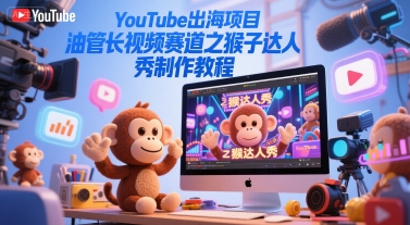 YouTube出海项目，油管长视频赛道之猴子达人秀制作教程-轻创网