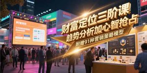 财富定位三阶课，趋势分析加心智抢占，附赠91种营销策略模型-轻创网