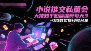小说推文私董会大佬知乎短篇混剪每天3-4位数实操经验分享-轻创网