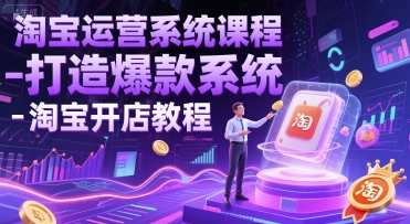 淘宝运营系统课程-打造爆款系统-淘宝开店教程-轻创网