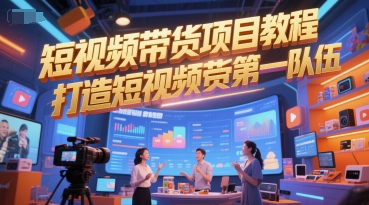 短视频带货项目教程，打造短视频带货第一队伍-轻创网
